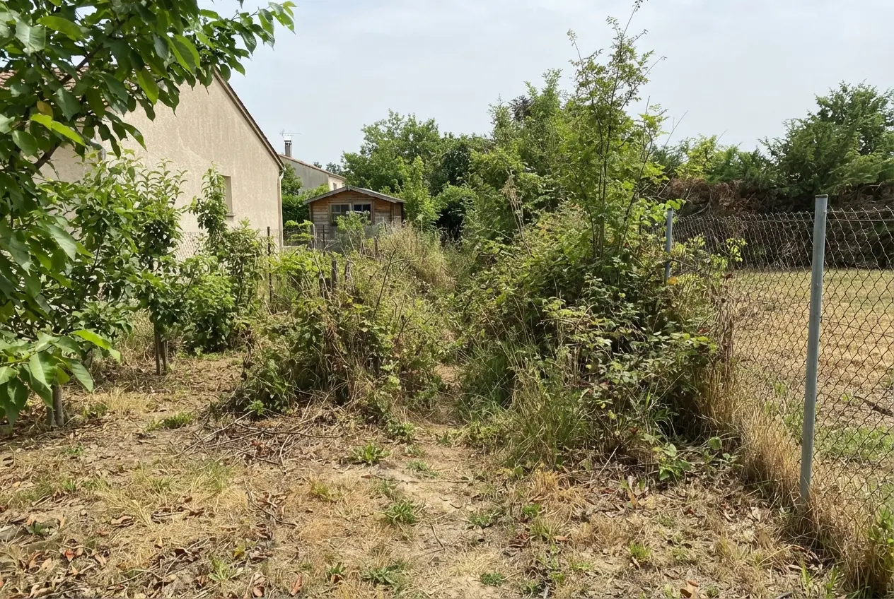 Parcelle dense avant débroussaillage à Lacourt-Saint-Pierre