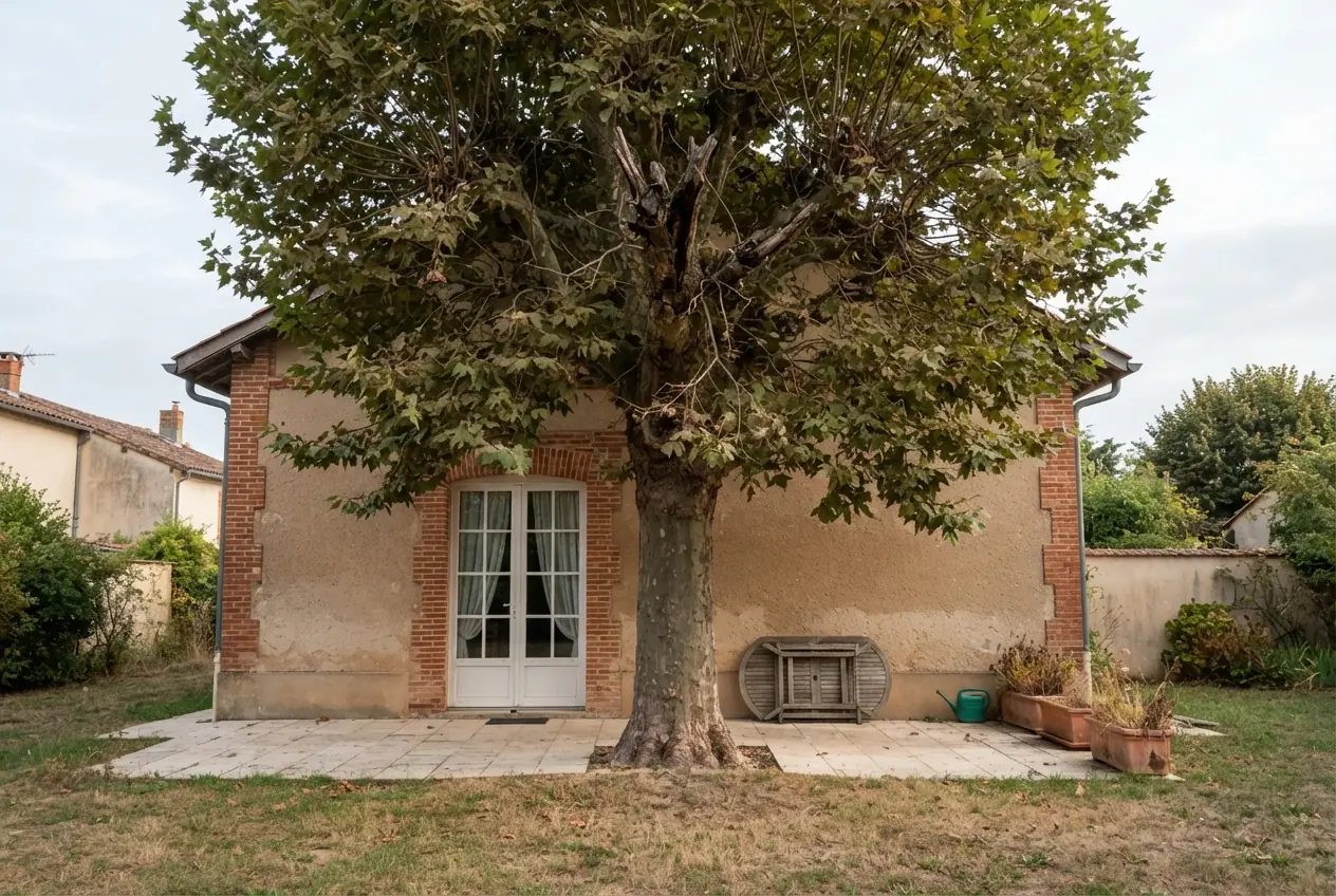 Platane dense avant élagage à Montauban
