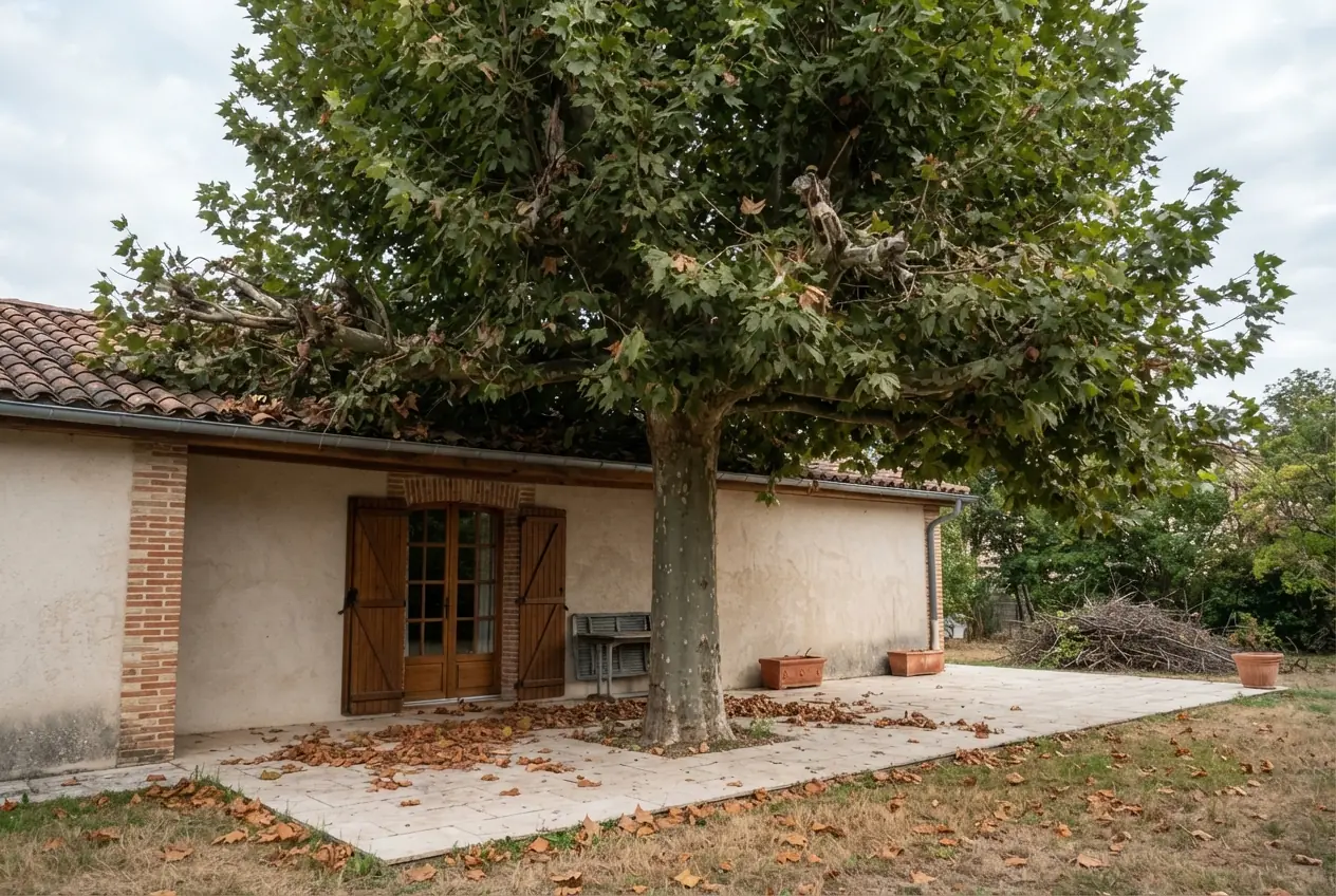 Platane dense avant taille à Montauban