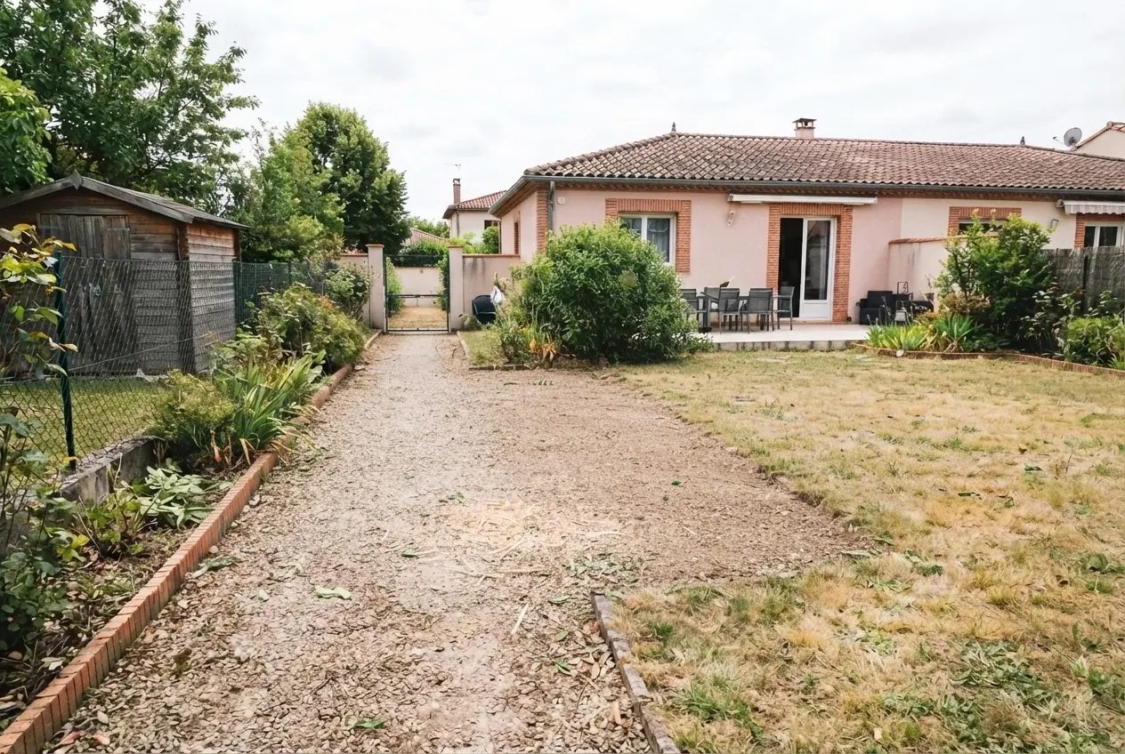 Jardin propre après broyage à Montauban