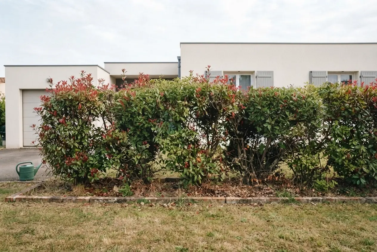 Photinias densifiés après entretien de haie à Corbarieu